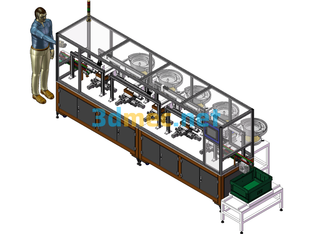 Keyboard Key Multi-Station Assembly Line - 3D Model SolidWorks Free Download