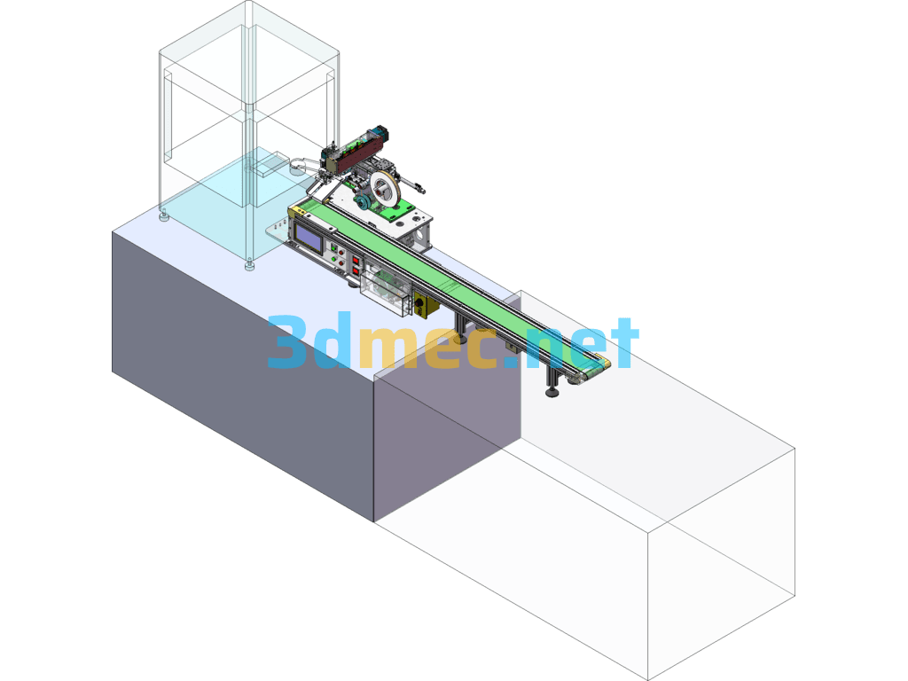 FPC Laminating Machine, Fully Automatic Flexible Board Laminating Machine - 3D Model SolidWorks Free Download