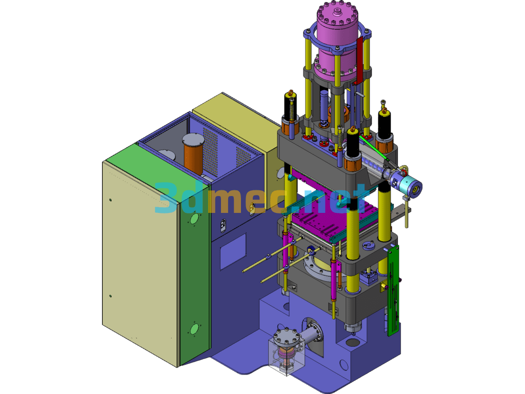 Rubber Molding Machine (Rubber Injection Machine) - 3D Model SolidWorks Free Download