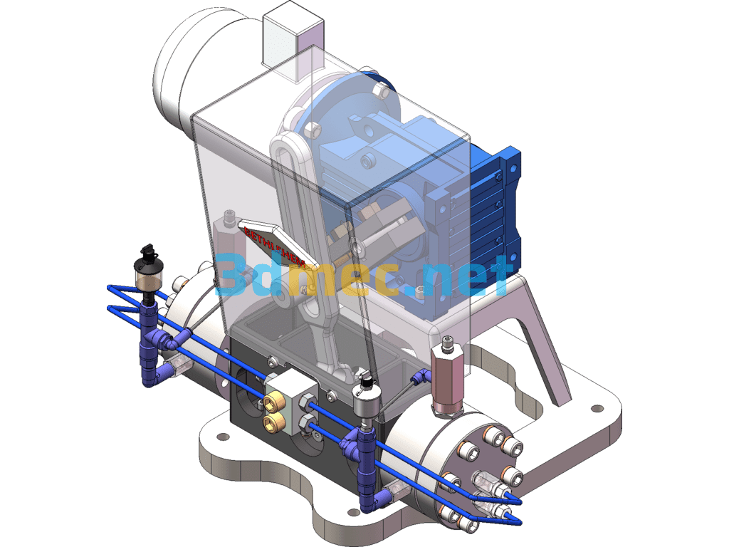 Small Displacement Diaphragm Compressor - 3D Model SolidWorks Free Download