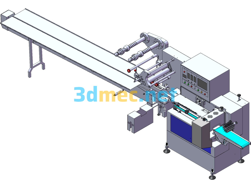 Fully Automatic Pillow Packaging Machine - 3D Model SolidWorks Free Download