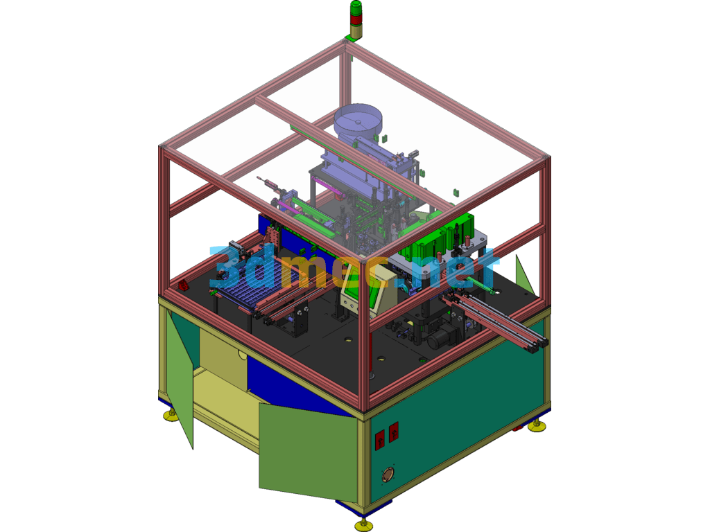 Inductor Automatic Assembly Machine (Electronics Industry Equipment) - 3D Model SolidWorks Free Download