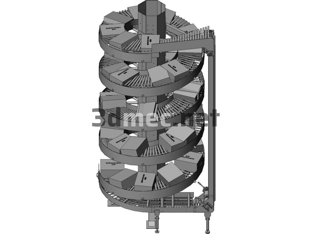 Screw Elevator, Screw Conveyor - 3D Model SolidWorks Free Download