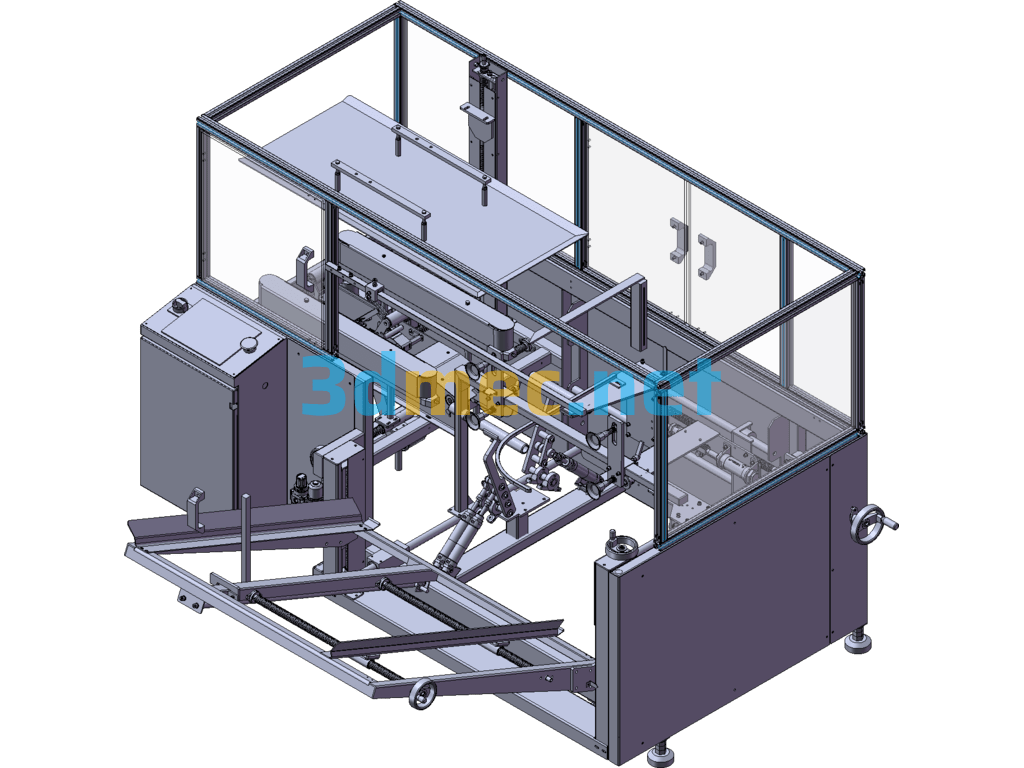 Carton Folding Packaging Machine - 3D Model SolidWorks Free Download