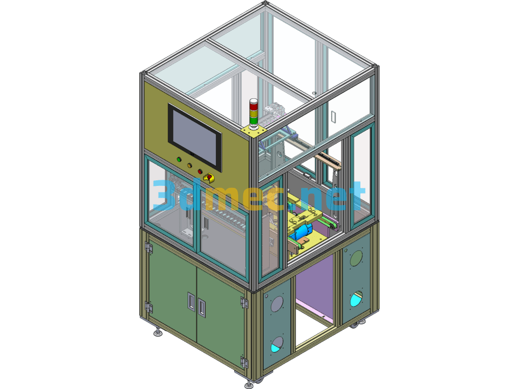 Online Product Automatic Assembly Appearance Inspection Equipment - 3D Model SolidWorks Free Download