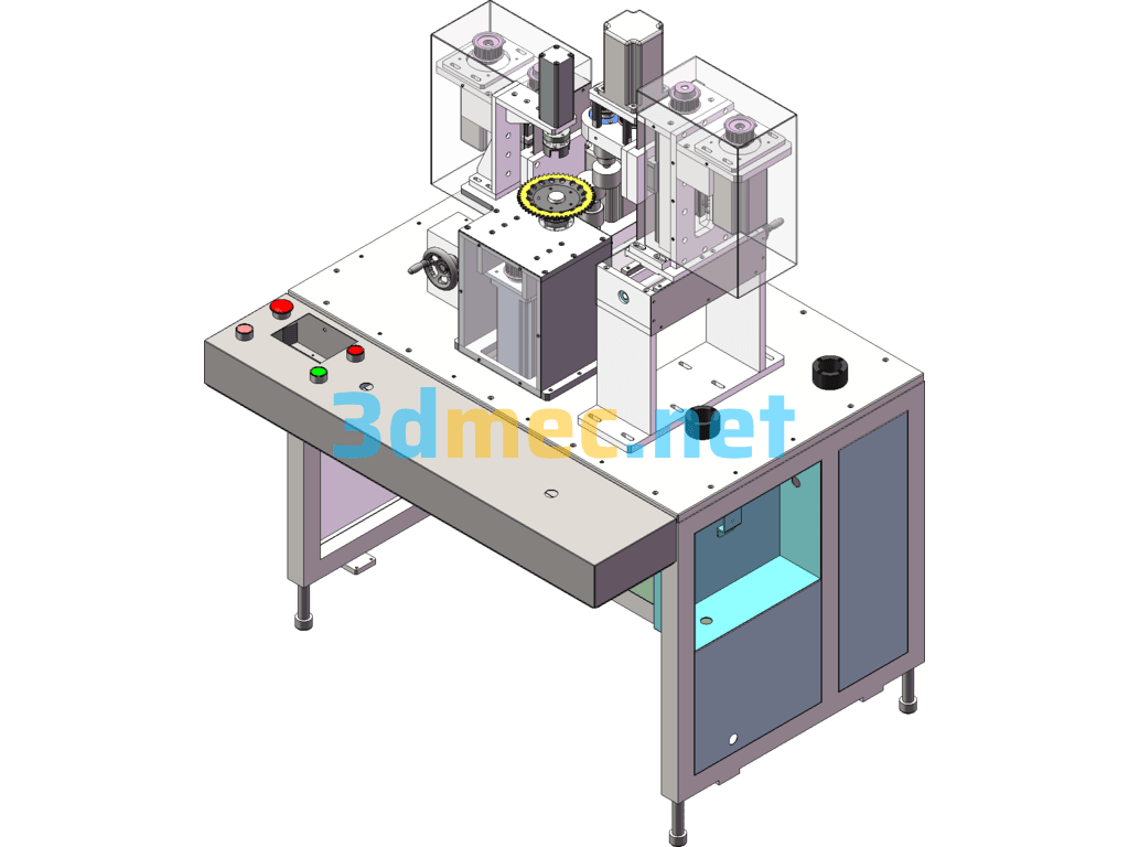 Automatic Sprocket Gear Deburring Equipment (Full List BOM + Engineering Drawing + 3D Drawing) - 3D Model SolidWorks Free Download