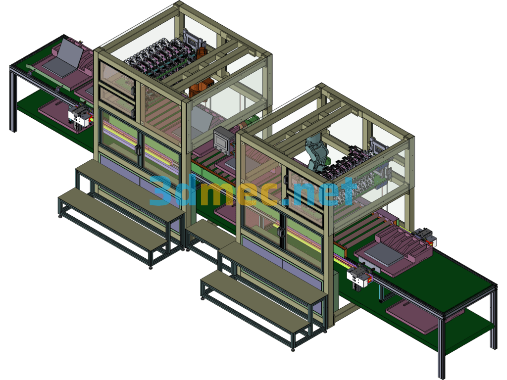 All-In-One Labeling And Peeling Machine (Labeling Machine + Label Peeling Machine) - 3D Model SolidWorks Free Download