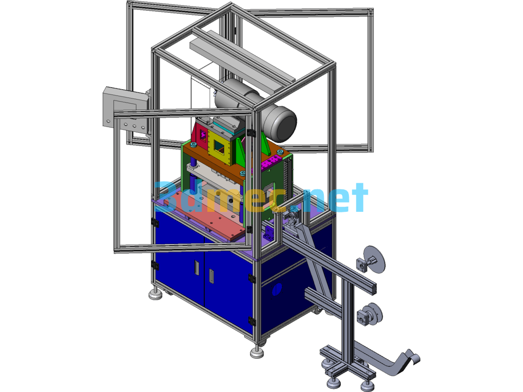 Automatic Die Cutting Terminal Machine, Non-Standard Electronic Industry Equipment - 3D Model SolidWorks Free Download