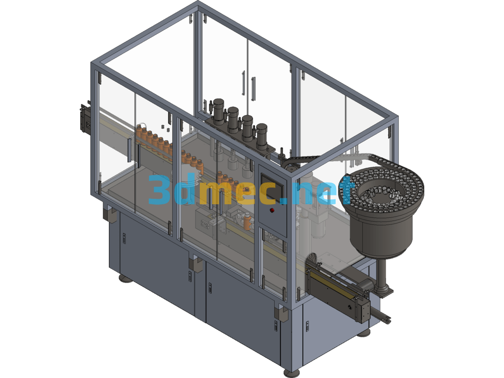 Automatic Filling And Capping Machine - 3D Model Exported Free Download