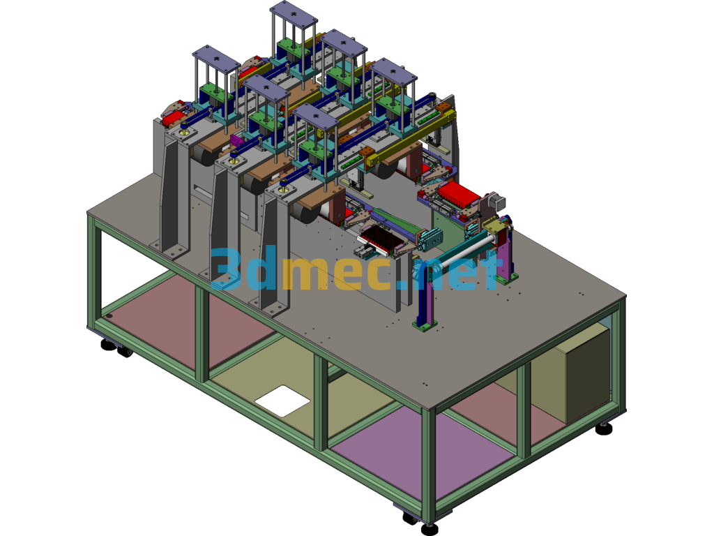 Automatic Glass Edge Grinding Machine - 3D Model SolidWorks Free Download