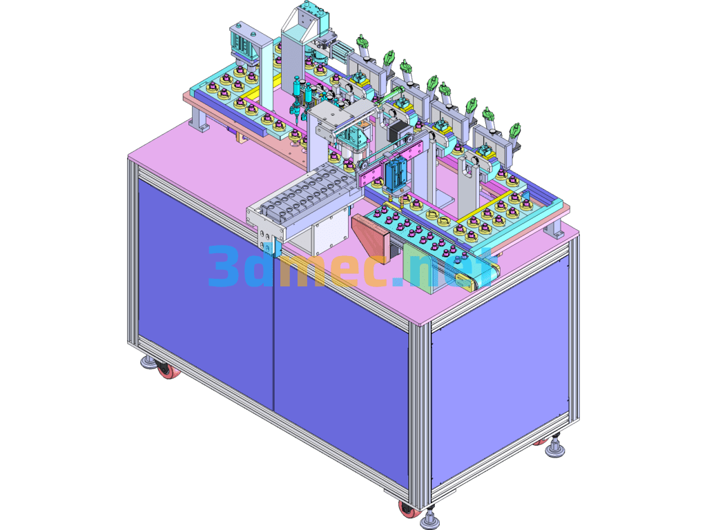 Fully Automatic Speaker Dispensing Assembly Machine - 3D Model SolidWorks Free Download