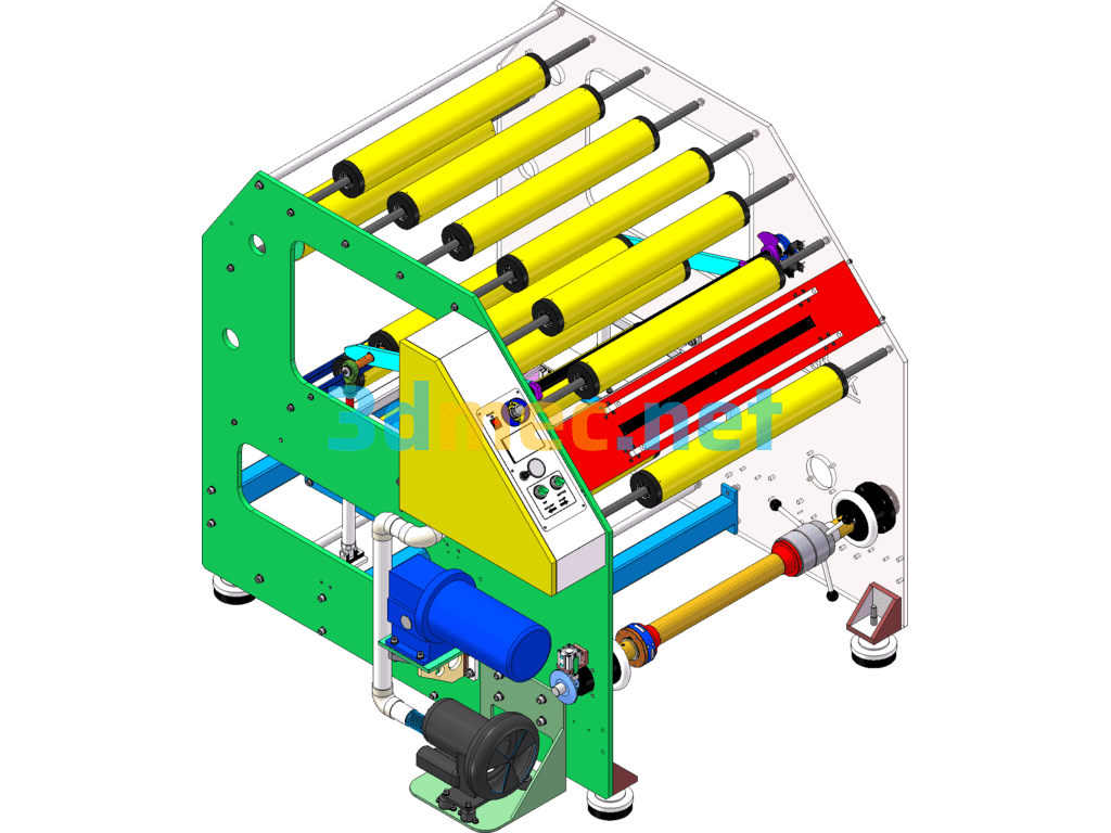 Automatic Unwinding Machine - 3D Model SolidWorks Free Download