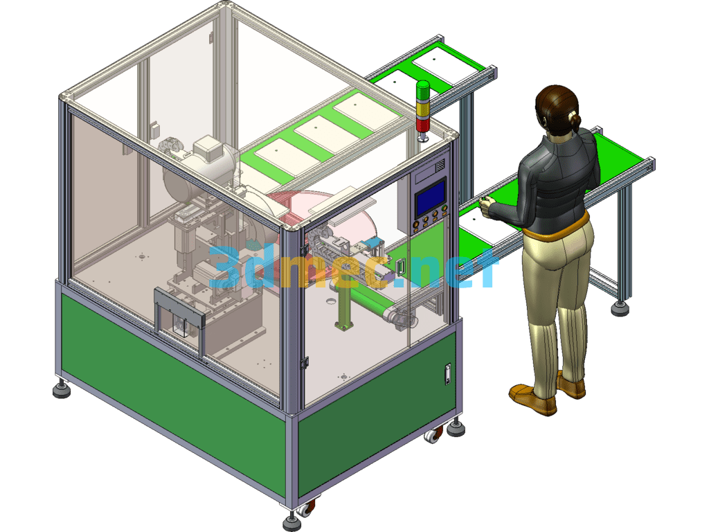 Apple Tablet Computer Shell Grinding And Polishing Machine - 3D Model SolidWorks Free Download