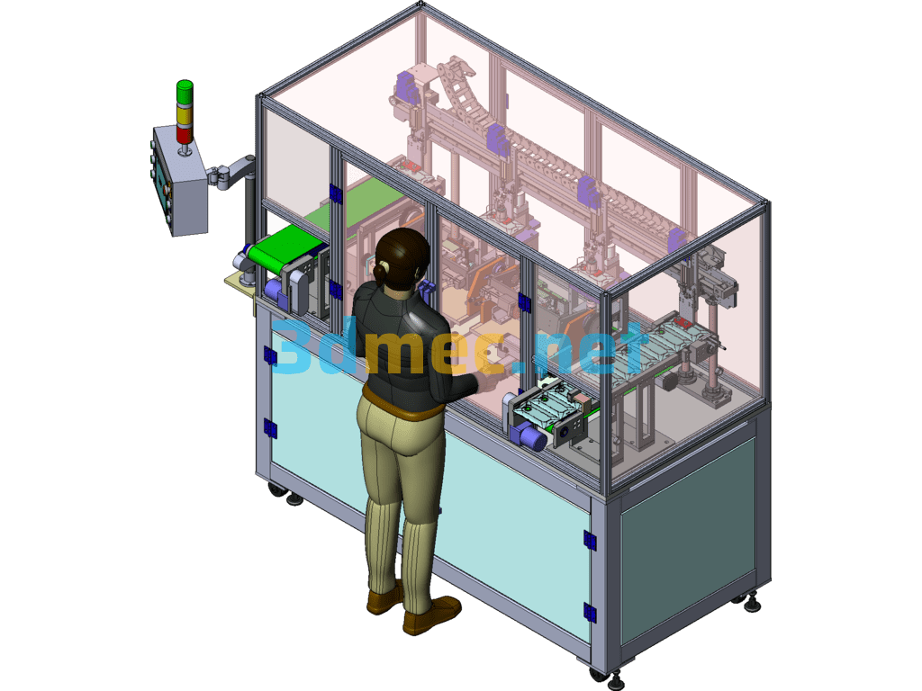 Fully Automatic Mobile Phone Shell Grinding And Polishing Machine - 3D Model SolidWorks Free Download