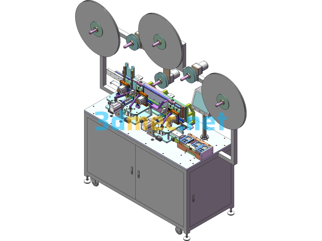 Connector PIN Folding Machine, Non-Standard Automatic Machine - 3D Model SolidWorks Free Download