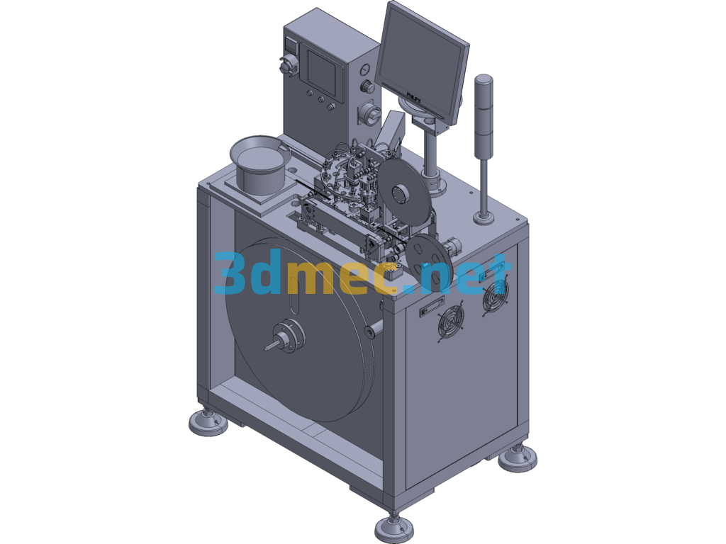 High Speed SMD Taping Equipment Packaging Machine - 3D Model ProE Creo.Elements Free Download