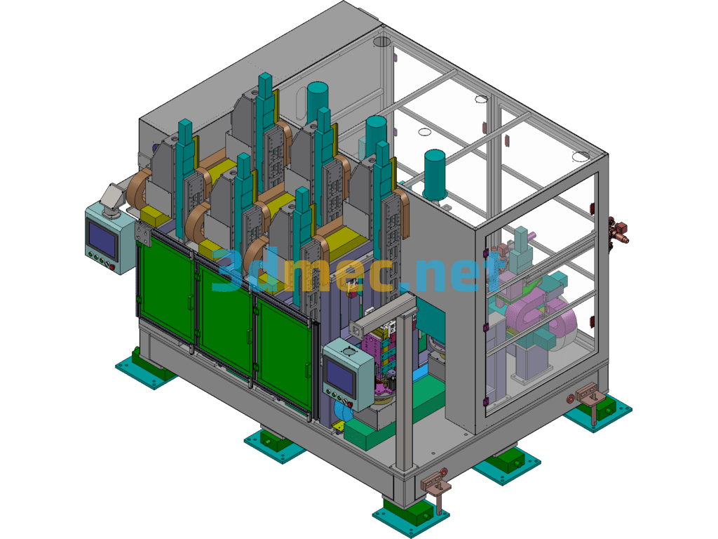 Large Lithium Battery Automatic Welding Machine - 3D Model SolidWorks Free Download