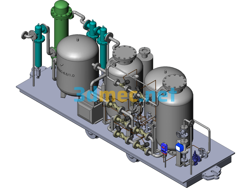 Mine Explosion-Proof-Nitrogen Generator - 3D Model SolidWorks Free Download