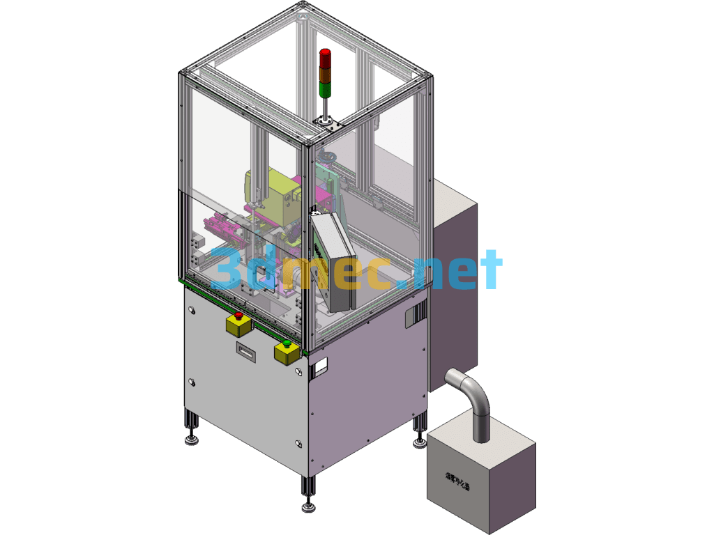 Signage Marking Workstation, Fully Automatic Laser Marking Machine - 3D Model SolidWorks Free Download