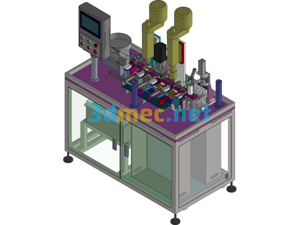 Apple Titanium Nut Automatic Drilling, Tapping And Chamfering Machine Equipment - 3D Model SolidWorks Free Download