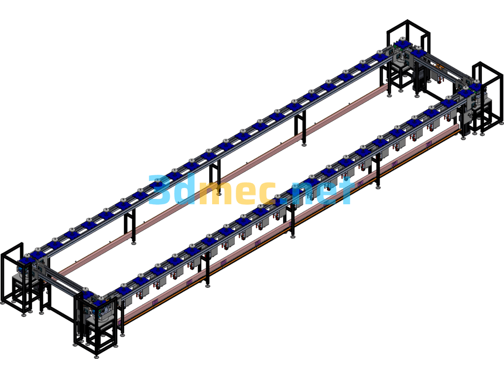 Circulation Reflux Rotating Double Speed Chain Line - 3D Model Exported Free Download