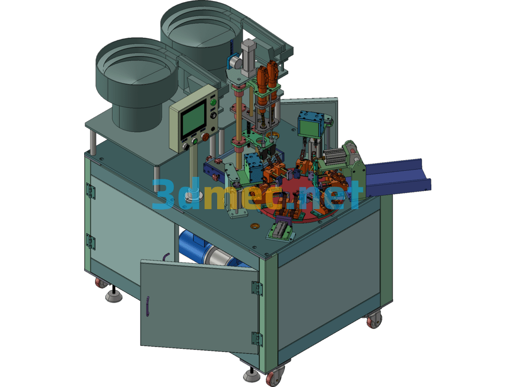 Automatic Screw Driving Machine, Automatic Screw Locking Equipment - 3D Model Creo.Parametric Free Download