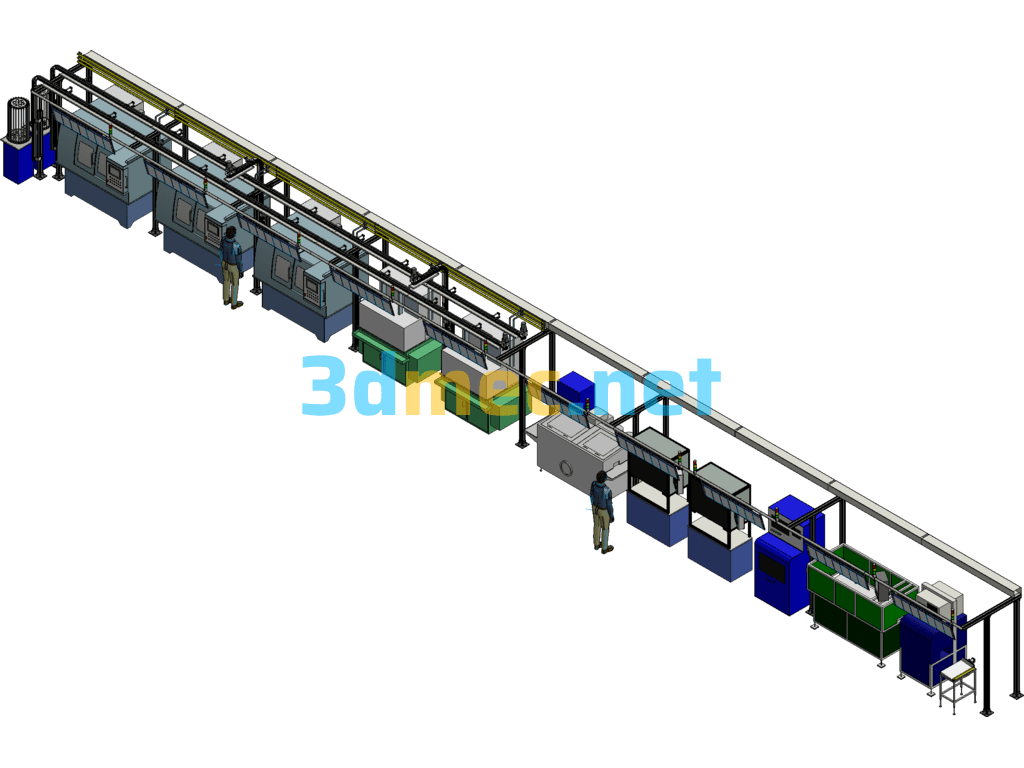 Non-Standard Bearing Trial Production Line Plan - 3D Model Creo.Parametric Free Download