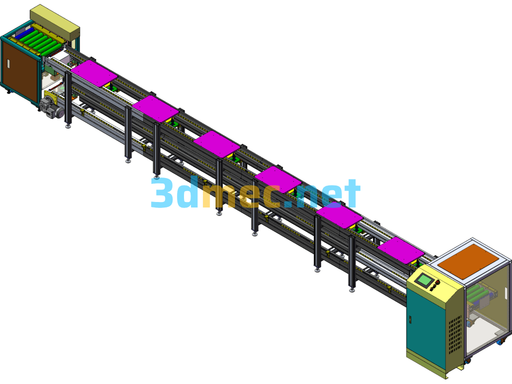 Speed Chain Assembly Line - 3D Model SolidWorks Free Download