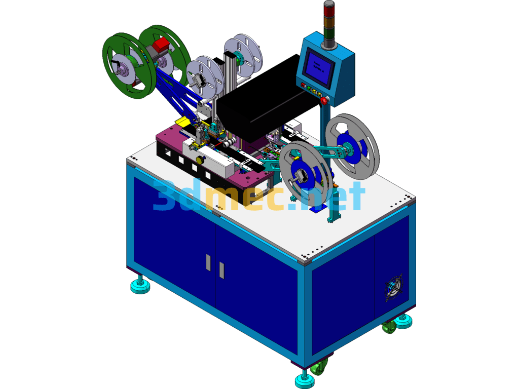 Electronic Product Packaging Machines, Small Electronic Product Automatic Packaging Equipment - 3D Model SolidWorks Free Download