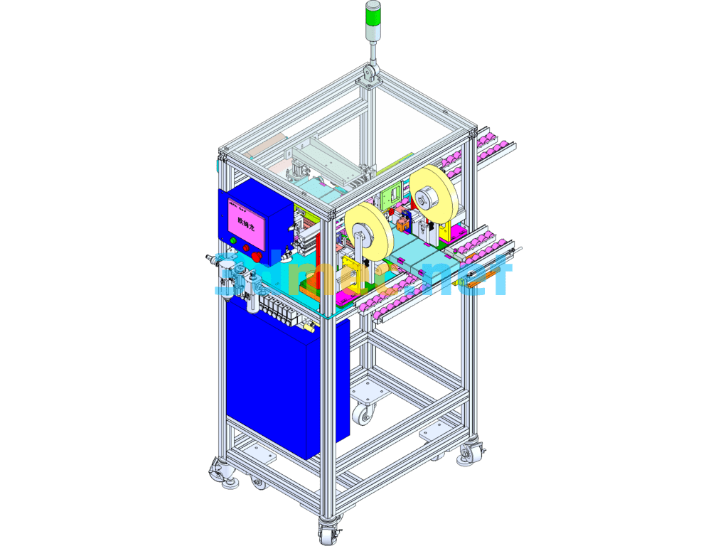 Seagate Hard Drive Automatic Labeling Machine - 3D Model SolidWorks Free Download