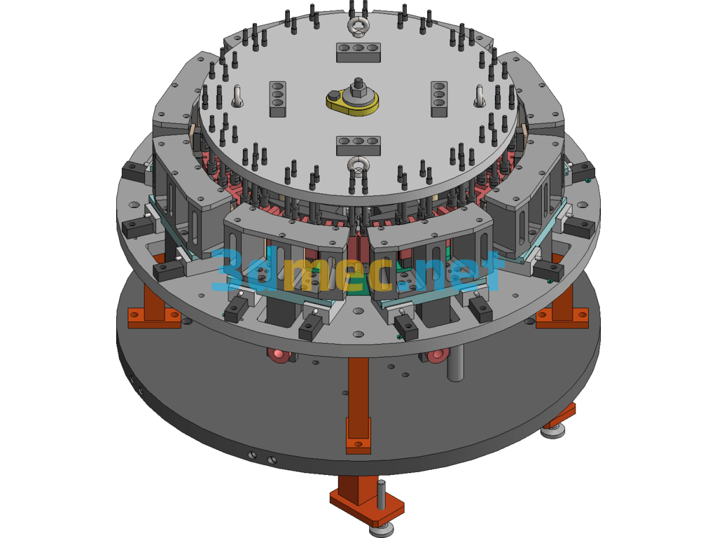 Stator Core Assembly Welding Fixture Assembly Diagram - 3D Model SolidWorks Free Download