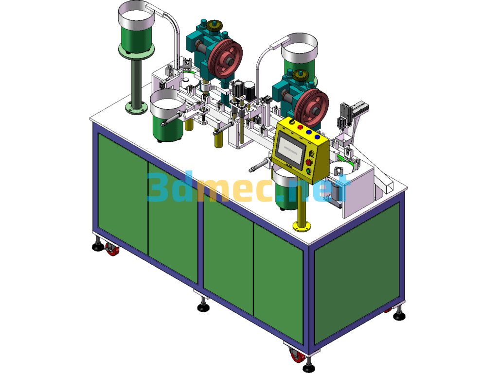 Metal Stamping Riveting Automatic Assembly Machine - 3D Model SolidWorks Free Download