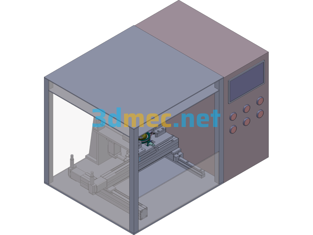 Mobile Phone Lens Automatic Focusing Machine - 3D Model SolidWorks Free Download