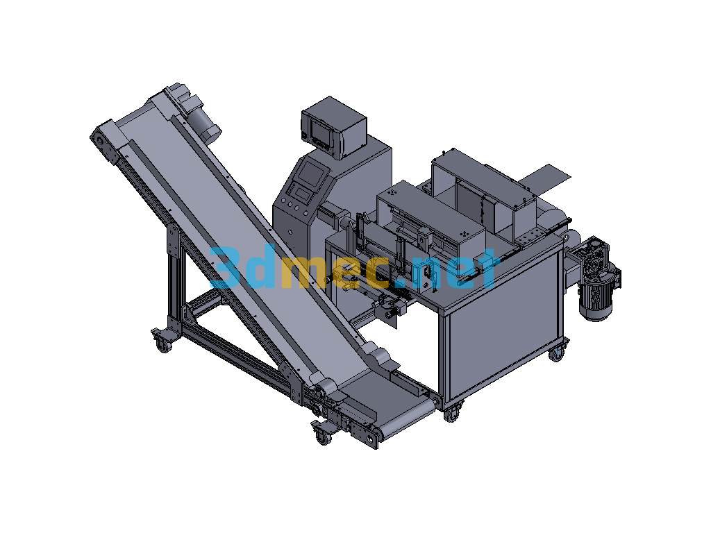 Automatic Packaging Machine Equipment - 3D Model Exported Free Download