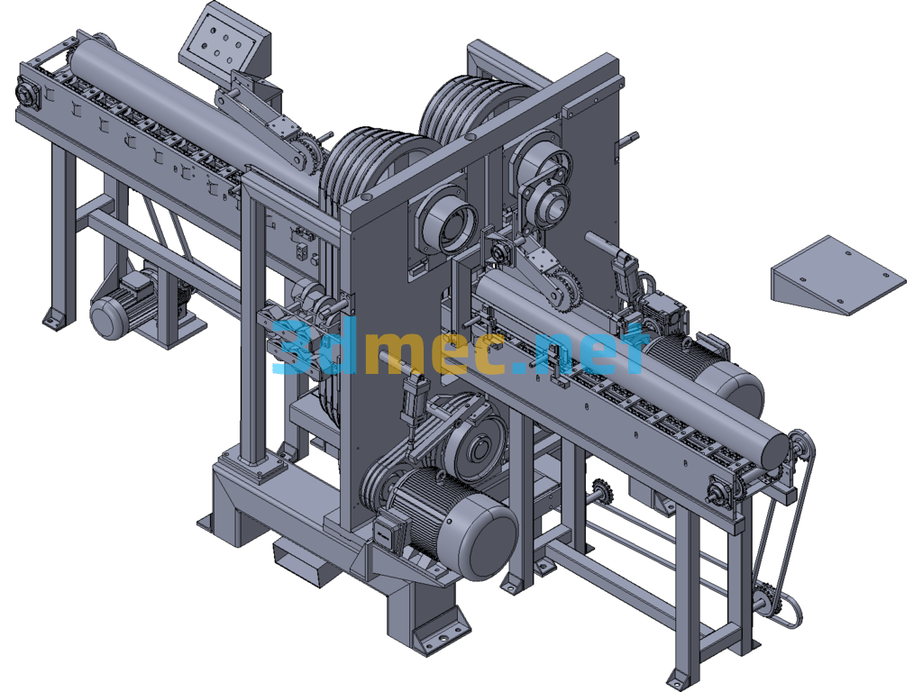 Log Opening Machine - 3D Model Exported Free Download