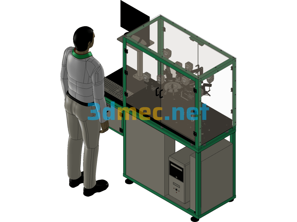 Turret Type Non-Standard Automatic Test Equipment - 3D Model Exported Free Download