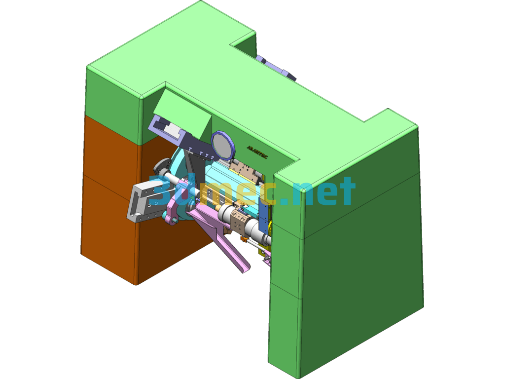 Multi-Tool Automatic Turning And Milling Equipment - 3D Model SolidWorks Free Download