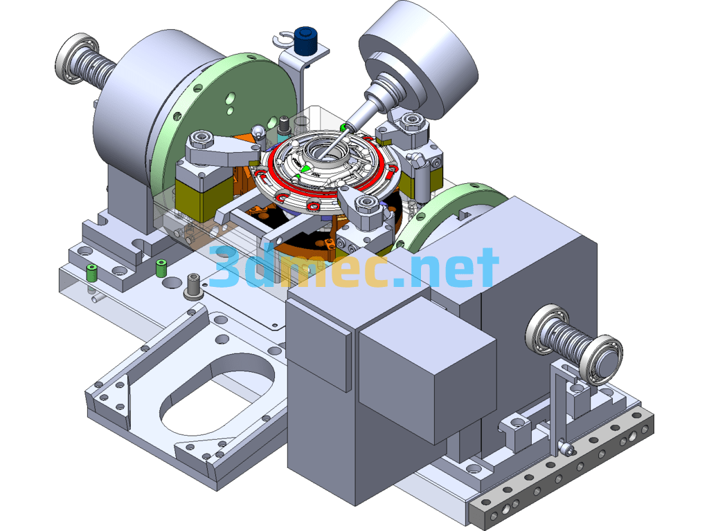 Oil Pump Front Housing OP10 Fixture Diagram - 3D Model SolidWorks Free Download