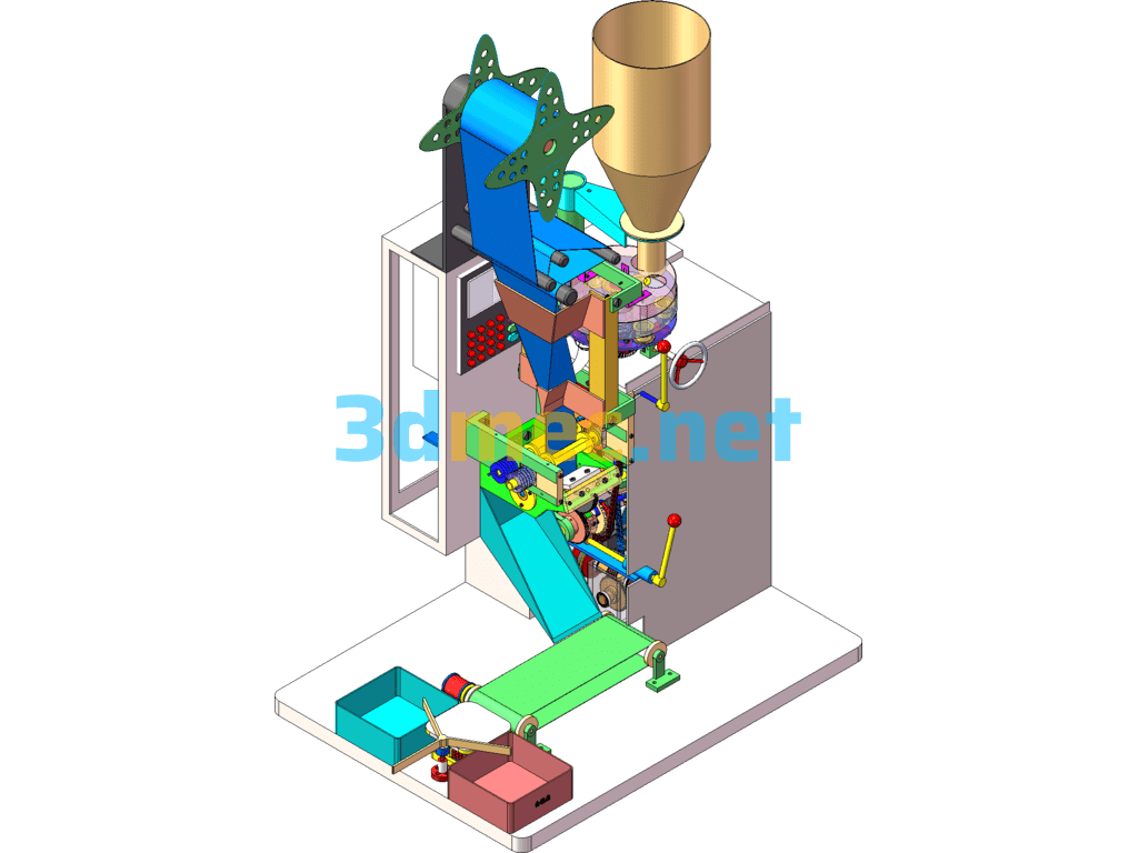 Fully Automatic Vertical Packaging Machine - 3D Model SolidWorks Free Download