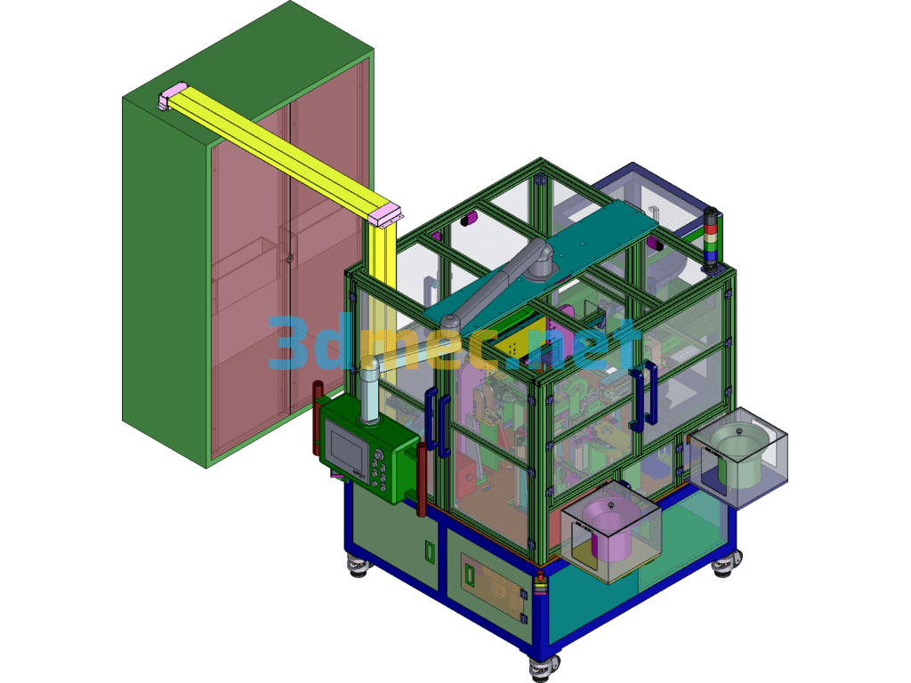 Spring Fastener Automatic Assembly Machine - 3D Model SolidWorks Free Download