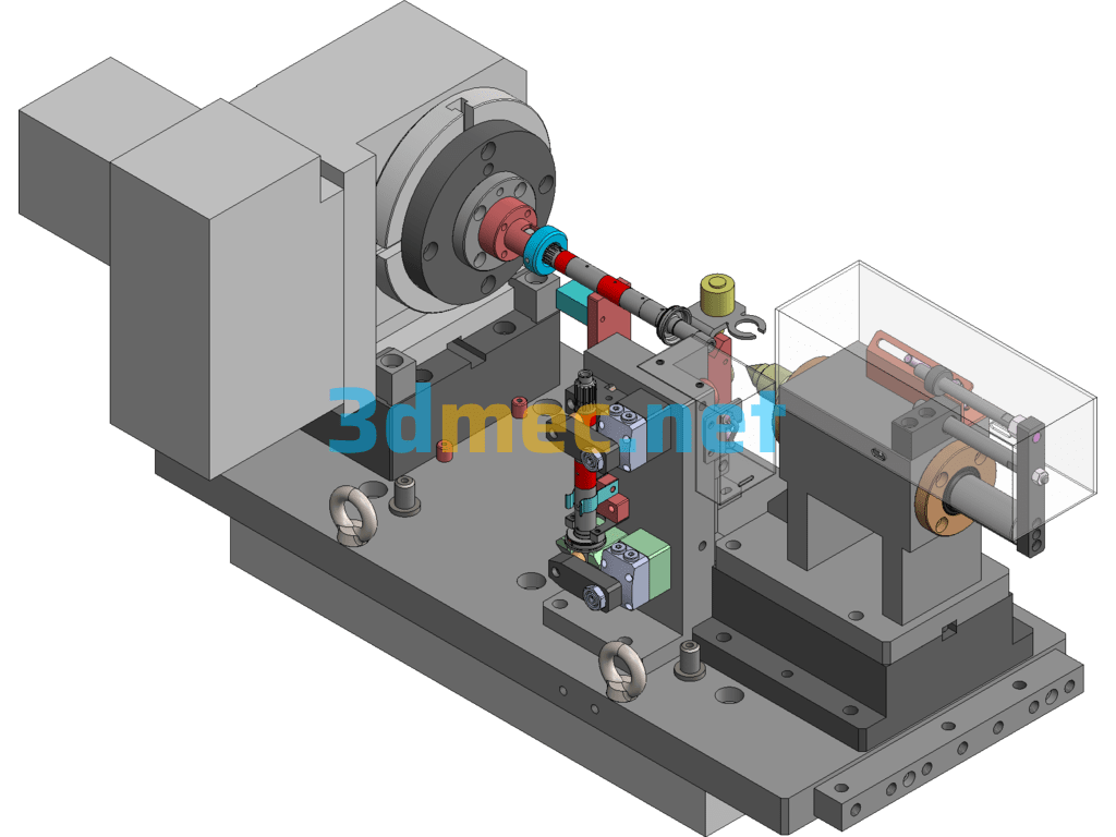 Intermediate Shaft Hydraulic Clamp Assembly Diagram - 3D Model SolidWorks Free Download