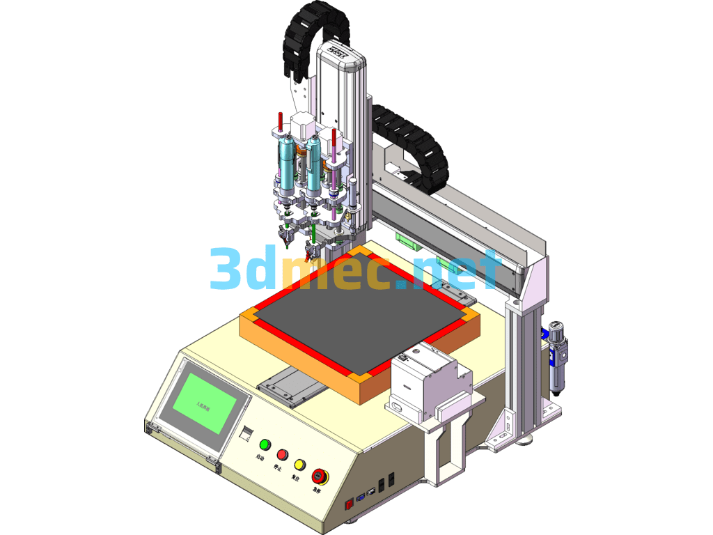 Automatic Screw Locking Machine 3D+BOM+CAD - 3D Model SolidWorks Free Download