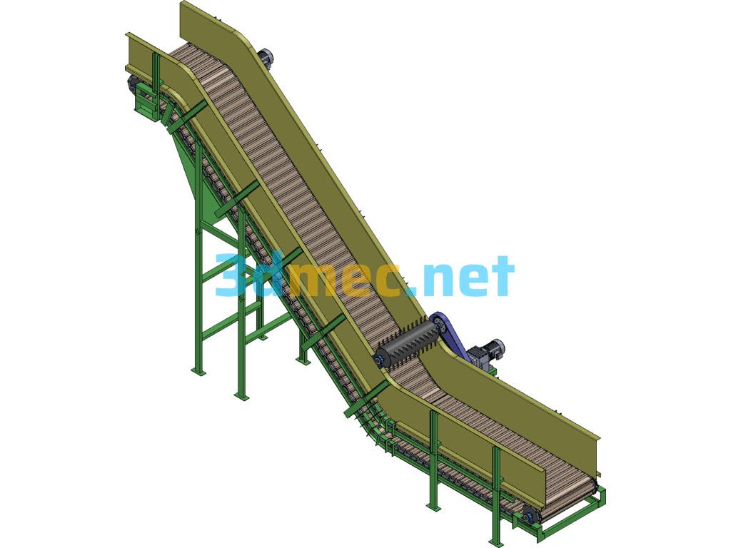 Chain Conveyor, Chain Conveyor - 3D Model SolidWorks Free Download