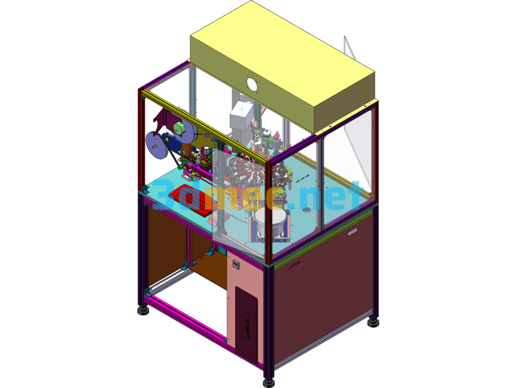 Electronics Industry Turntable Automatic Packaging Machine - 3D Model SolidWorks Free Download