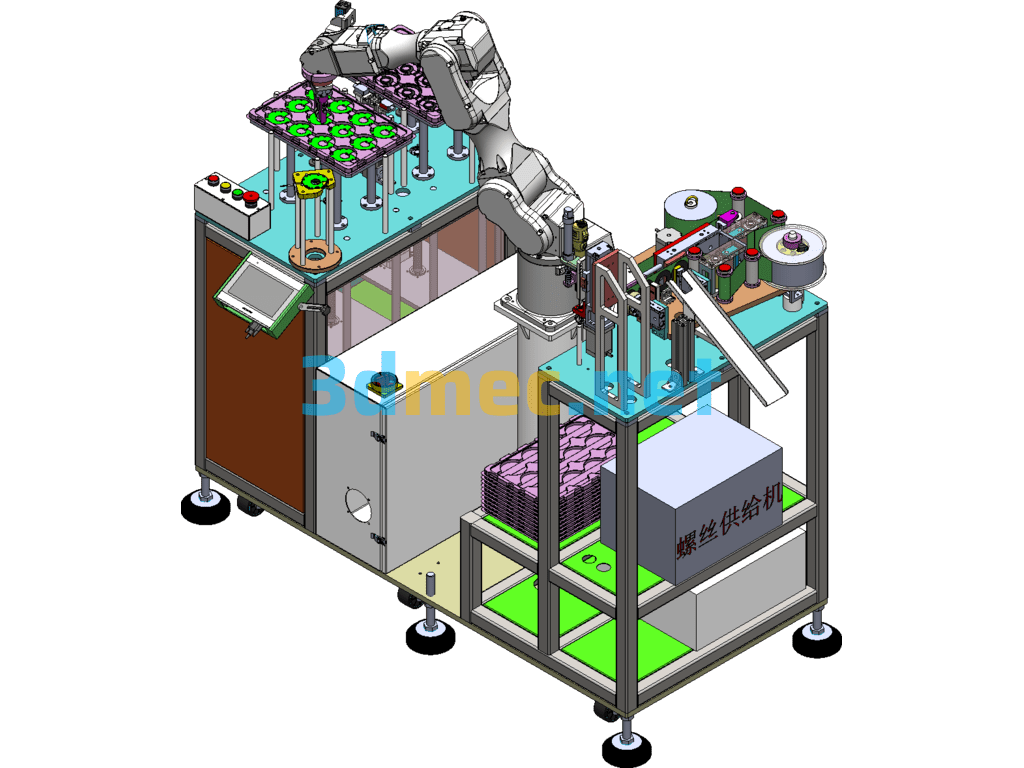 PCB Board Bracket Automatic Assembly Machine - 3D Model SolidWorks Free Download