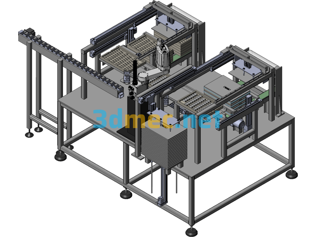 3D Model Of Laminating Palletizer Mechanical Equipment - 3D Model SolidWorks Free Download