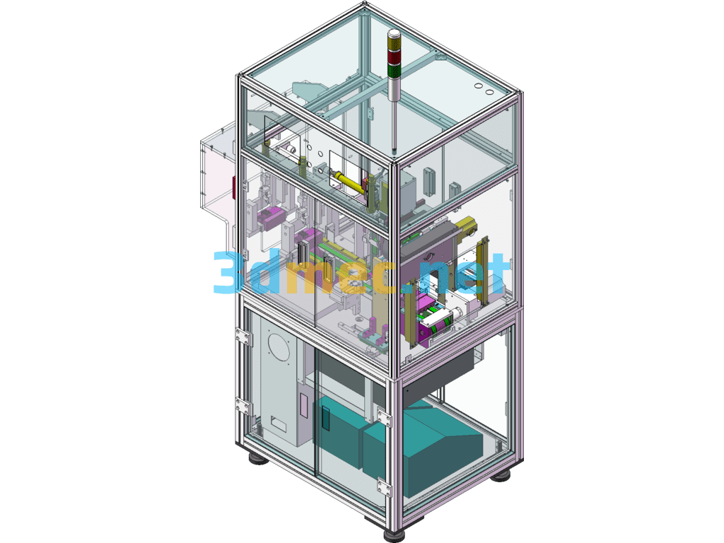 PCBA Board Automatic Screw Locking Machine + BOM List Online Automatic Loading And Unloading Screw Locking Machine - 3D Model SolidWorks Free Download