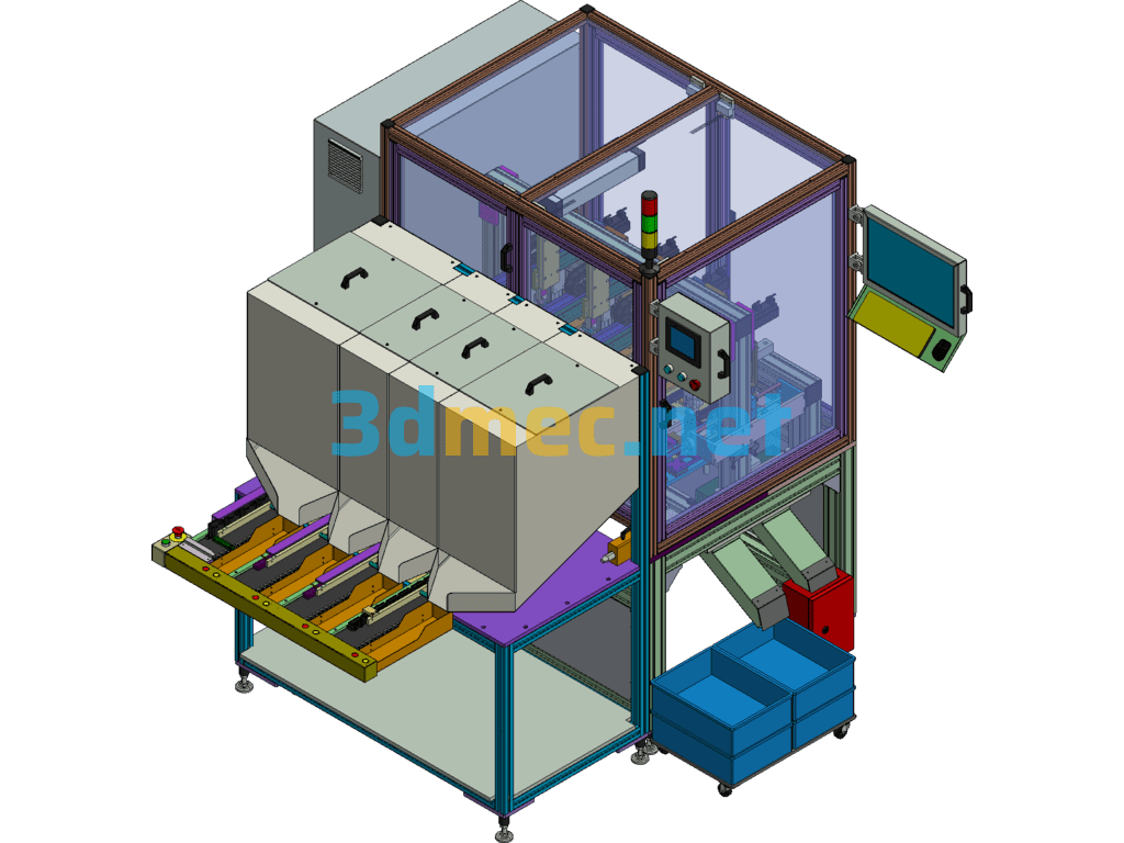 Filter Box Automatic Assembly Machine - 3D Model Exported Free Download