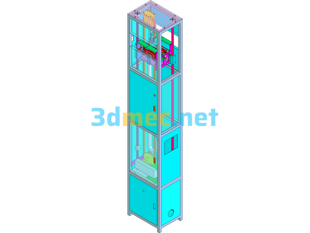 Non-Standard Conveyor Belt 2.4 Meters High Lift Conveyor Belt Machine - 3D Model SolidWorks Free Download