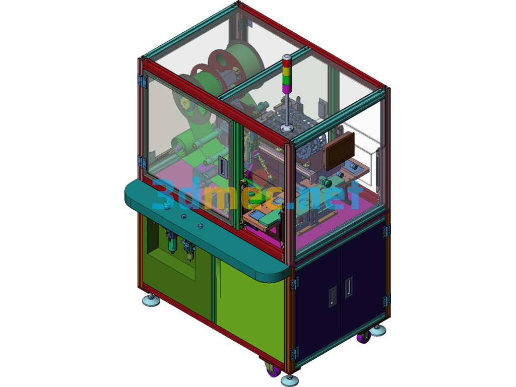 1:1 Protective Film For Front And Back Of Mobile Phone Mobile Phone Film Sticking Machine Mobile Phone Label Sticking Machine - 3D Model SolidWorks Free Download